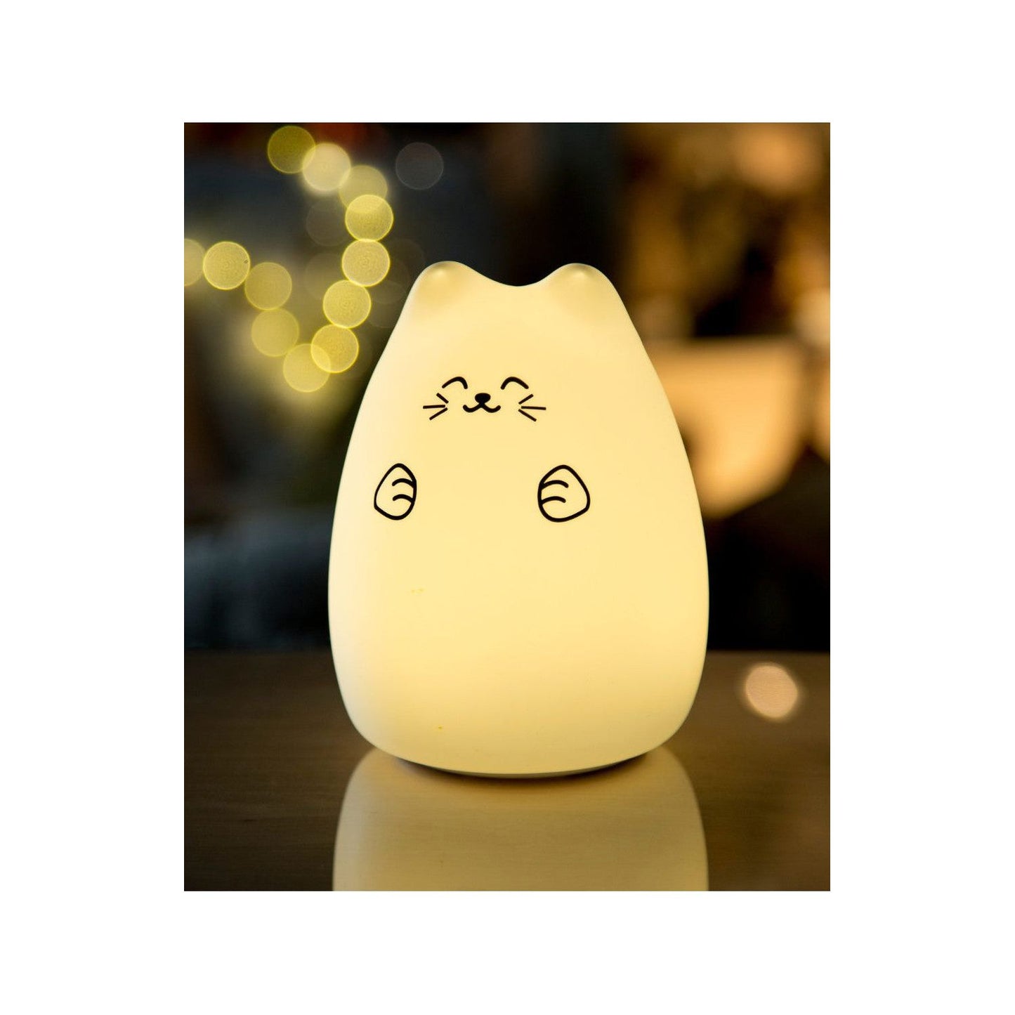 Lucky Cat Silikonlampa - Vit